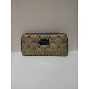 Michael Kors Astor Quilted Metallic Studded Leather Wallet